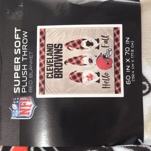 Cleveland browns plush throw blanket